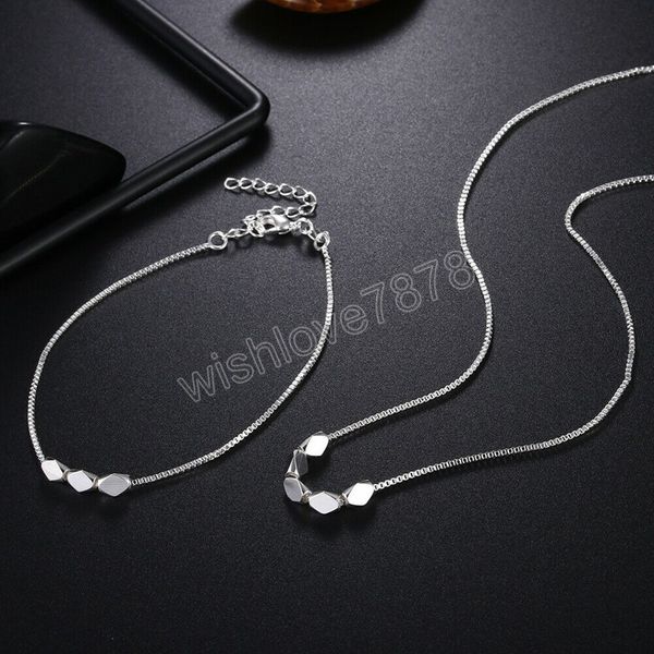 charms silver box chain bracelets neckalce for women fashion party wedding accessories jewelry sets gifts
charms silver box chain bracelets neckalce for women fashion party wedding accessories jewelry sets gifts