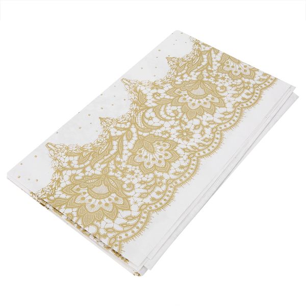 tea time disposable paper tablecloths 140x140cm wedding birthday party table decor gold
