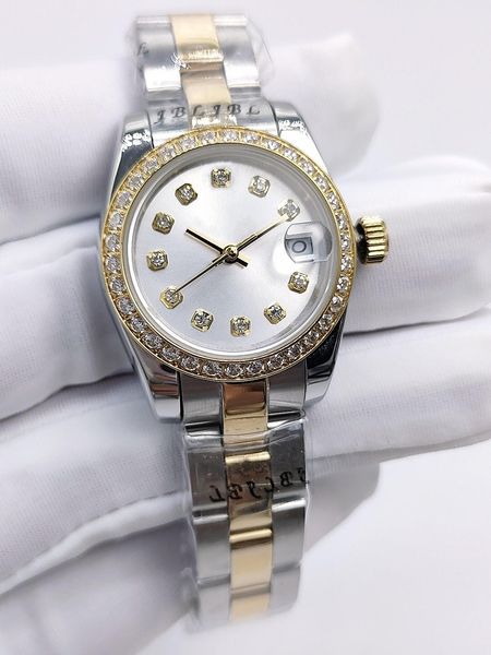 2022 women's automatic watch 2813 movement mechanical watches full stainless steel strap women 26mm diamond bezel lady couples wristwat, Slivery;brown
2022 women's automatic watch 2813 movement mechanical watches full stainless steel strap women 26mm diamond bezel lady couples wristwat, Slivery;brown