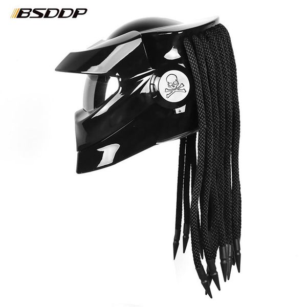 predator fiber glass motorcycle helmet full face iron warrior man unique stylish flip up helmet moto with led spotlight2970
predator fiber glass motorcycle helmet full face iron warrior man unique stylish flip up helmet moto with led spotlight2970