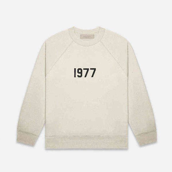 autumn winter hoodie god essentials double thread 1977 flocking round neck sweater high street loose pullover for men women versatile couple, Black
autumn winter hoodie god essentials double thread 1977 flocking round neck sweater high street loose pullover for men women versatile couple, Black