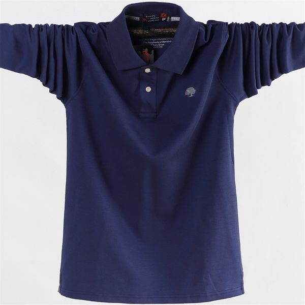 men polo shirt men's business work casual cotton male tees autumn long sleeve turn-down collar shirts plus size 5xl 6xl 220427, White;black
men polo shirt men's business work casual cotton male tees autumn long sleeve turn-down collar shirts plus size 5xl 6xl 220427, White;black