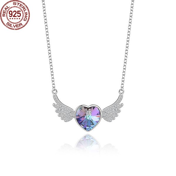 s925 sterling silver angel wings necklace women's fashion simple heart-shaped austrian crystal collarbone chain korean version
s925 sterling silver angel wings necklace women's fashion simple heart-shaped austrian crystal collarbone chain korean version