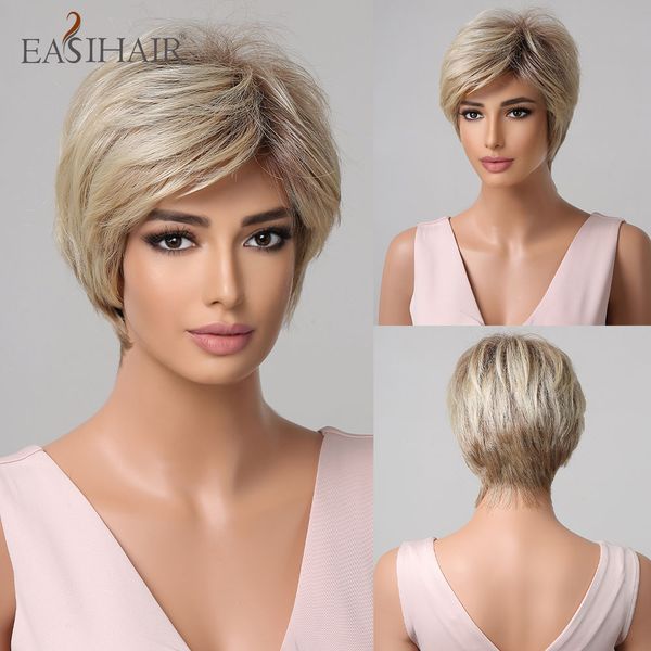 lx brand short straight wigs platinum blonde ombre synthetic hair wigs for women natural futura hair daily wigs heat resistantfactory direct, Black
lx brand short straight wigs platinum blonde ombre synthetic hair wigs for women natural futura hair daily wigs heat resistantfactory direct, Black
