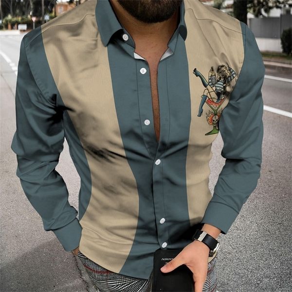 autumn fashion striped print patchwork shirts men casual turn-down collar buttoned long sleeve cardigan streetwear 220324, White;black
autumn fashion striped print patchwork shirts men casual turn-down collar buttoned long sleeve cardigan streetwear 220324, White;black