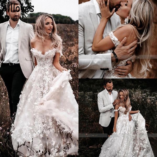 gorgeous 3d floral lace bohemian country wedding dress with sweep train a line vestidos de novia off the shoulder plus size arabic bridal go, White
gorgeous 3d floral lace bohemian country wedding dress with sweep train a line vestidos de novia off the shoulder plus size arabic bridal go, White