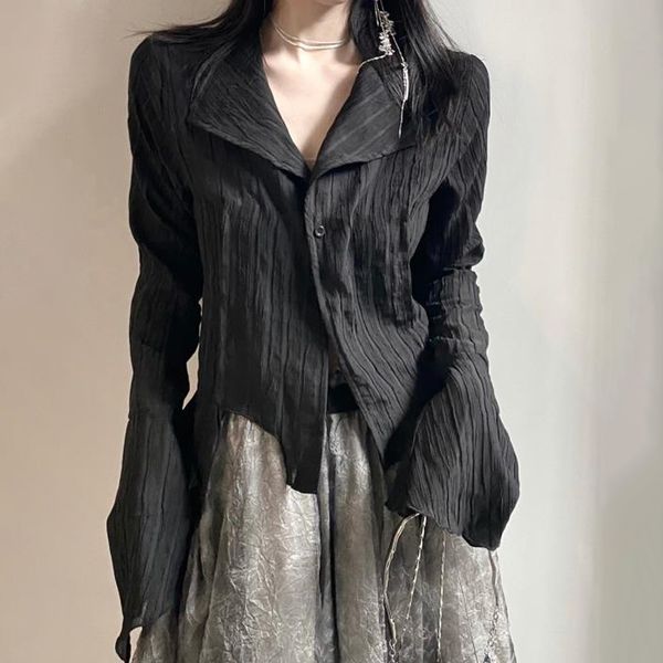 y2k pleated button up blouse black shirts for women korean dark academia tight long sleeve mujer vintage female 220602, White
y2k pleated button up blouse black shirts for women korean dark academia tight long sleeve mujer vintage female 220602, White