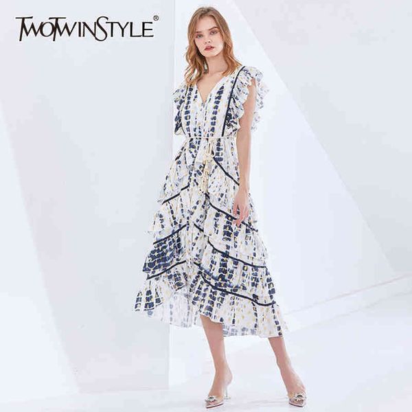 vintage print hit color dress for women v neck sleeveless high waist patchwork ruffle dresses female fashion 210423, Black;gray
vintage print hit color dress for women v neck sleeveless high waist patchwork ruffle dresses female fashion 210423, Black;gray