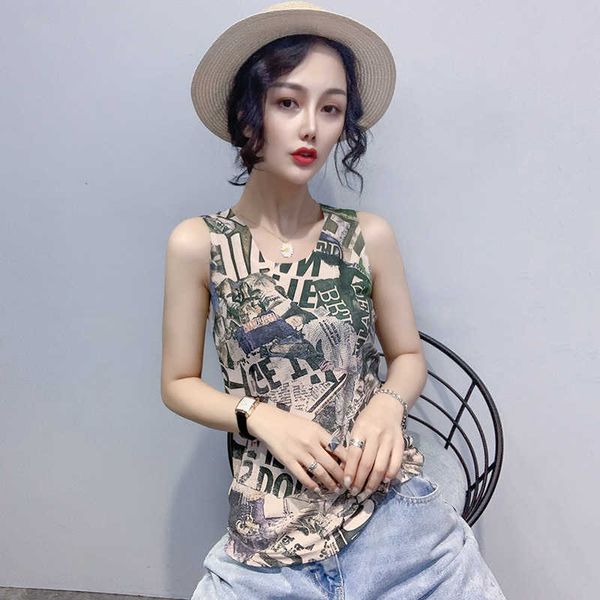 spring / summer new fashion printed vest sleeveless bottoms t-shirt women 2022 women's vests sun-white tanks
spring / summer new fashion printed vest sleeveless bottoms t-shirt women 2022 women's vests sun-white tanks