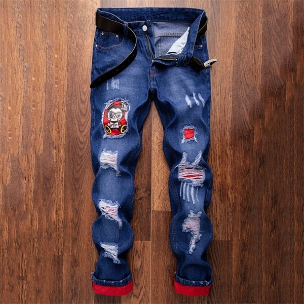 jeans for men fashion ripped denim trousers biker male straight casual designer men s pants hip hop calca 220808, Blue
jeans for men fashion ripped denim trousers biker male straight casual designer men s pants hip hop calca 220808, Blue