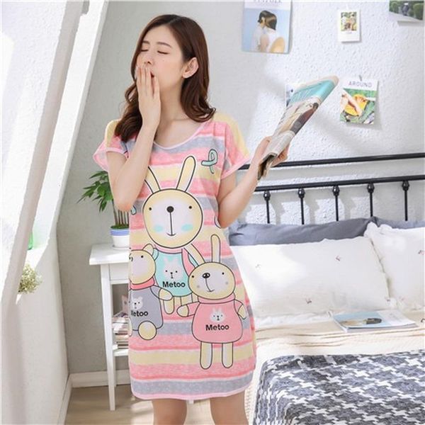cartoon nightdress womens sleepwear summer short-sleeved pregnant pajamas women nightgown, Black;red
cartoon nightdress womens sleepwear summer short-sleeved pregnant pajamas women nightgown, Black;red