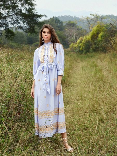 floral print belted shirt dress 75rq#, Black;gray
floral print belted shirt dress 75rq#, Black;gray