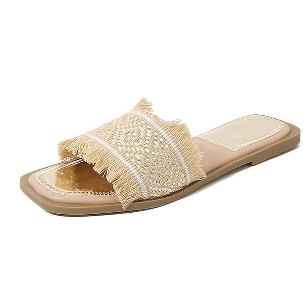 grass-edited slippers women's wearing fashion new summer out-of-the-bottom one sand slippers luxlury silver, Black
grass-edited slippers women's wearing fashion new summer out-of-the-bottom one sand slippers luxlury silver, Black