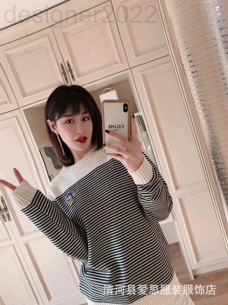 women's sweaters designer g's fashion korean version early autumn and winter women's loose wool sweater neck stripe rwm4, White;black
women's sweaters designer g's fashion korean version early autumn and winter women's loose wool sweater neck stripe rwm4, White;black