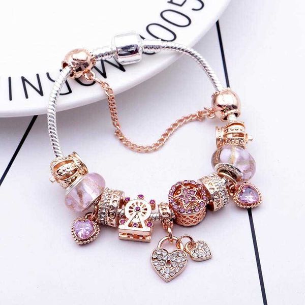 classical fashion heart pendants bracelet alloy crystal glass diy beads bracelets and bangles women for festival gift alloy access310k, Golden;silver
classical fashion heart pendants bracelet alloy crystal glass diy beads bracelets and bangles women for festival gift alloy access310k, Golden;silver