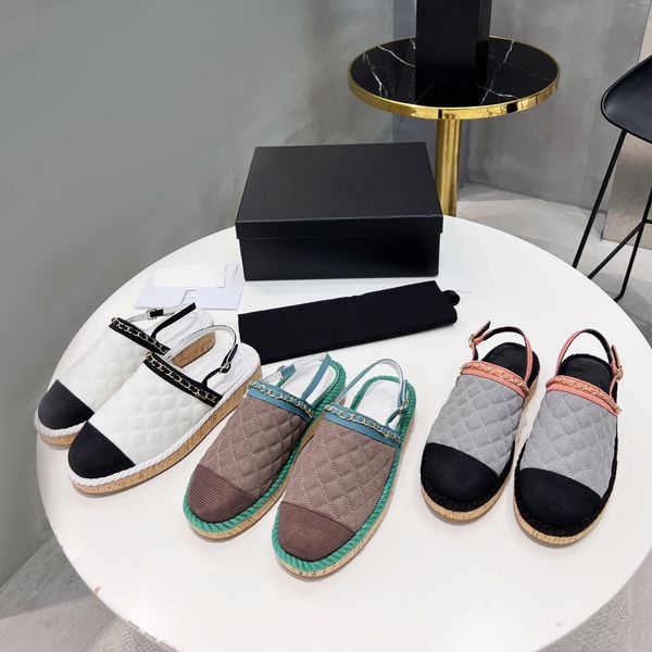 level quality women fisherman sandals stitching fabric classic metal chains thick soled casual shoes summer beach holiday ladies designer sa, Black 
level quality women fisherman sandals stitching fabric classic metal chains thick soled casual shoes summer beach holiday ladies designer sa, Black