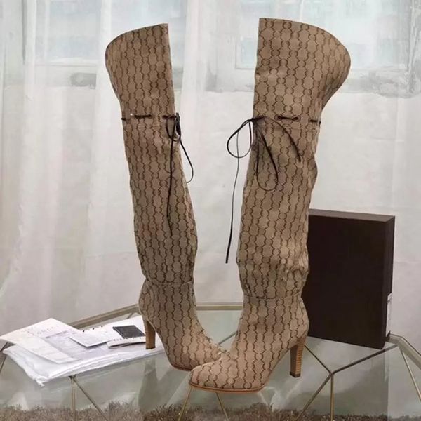designer women boots genuine leather red beige canvas over the knee boot's zipper laces fashion luxury high heel womens brand casual sh, Black
designer women boots genuine leather red beige canvas over the knee boot's zipper laces fashion luxury high heel womens brand casual sh, Black