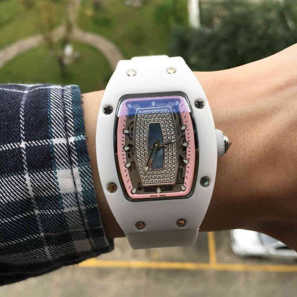 uxury watch date leisure ceramic women's small automatic mechanical watch fritillaria diamond goddess personality tape fashion atmosphe, Slivery;brown
uxury watch date leisure ceramic women's small automatic mechanical watch fritillaria diamond goddess personality tape fashion atmosphe, Slivery;brown