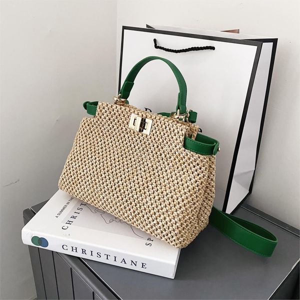 2022 summer women straw handbag brand design luxury weave knit rattan tote bag female casual lock bohemia beach crossbody bag
2022 summer women straw handbag brand design luxury weave knit rattan tote bag female casual lock bohemia beach crossbody bag