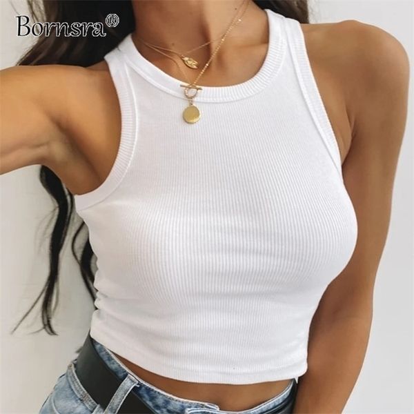 bornsra summer women's clothing sleeveless round neck slim fit girl solid color hedging ribbed vest women 220318, White
bornsra summer women's clothing sleeveless round neck slim fit girl solid color hedging ribbed vest women 220318, White