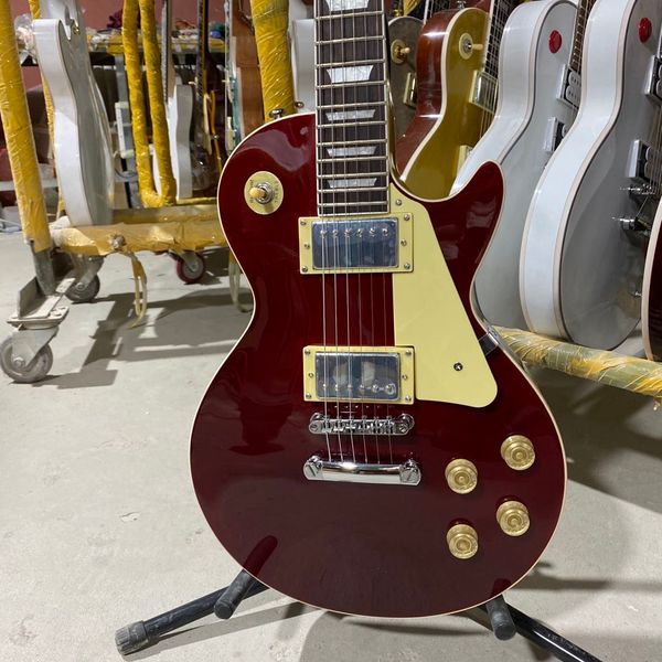 standard electric guitar wine red color mahogany body rosewood fingerboard silver hardware
standard electric guitar wine red color mahogany body rosewood fingerboard silver hardware