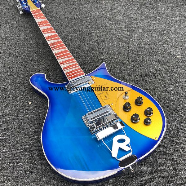 high-quality 660 guitar 12-string electric guitar blue paint neck through the body golden guard sound quality perfect package shipping
high-quality 660 guitar 12-string electric guitar blue paint neck through the body golden guard sound quality perfect package shipping