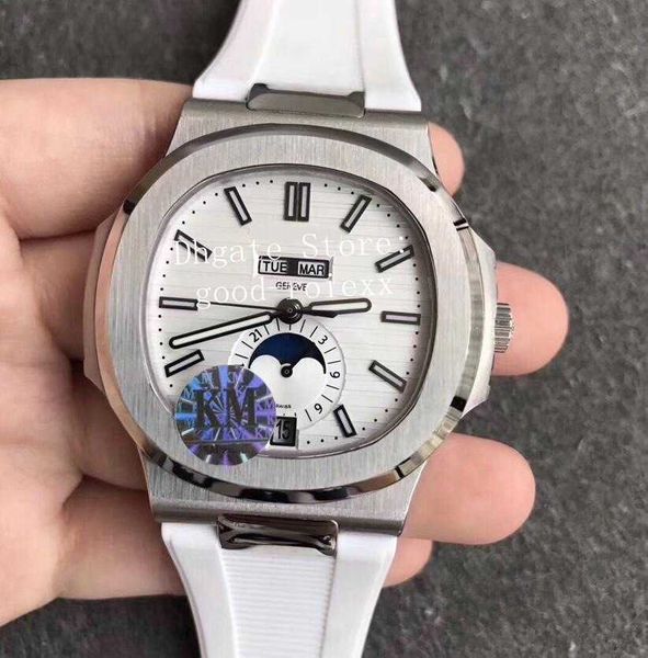 5 style mens automatic cal.324 watch men moonphase display 5726 day time date leather rubber strap km v2 version 40.5mm watches, Slivery;brown
5 style mens automatic cal.324 watch men moonphase display 5726 day time date leather rubber strap km v2 version 40.5mm watches, Slivery;brown