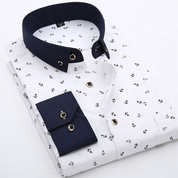 floral printed fashion men's long sleeve casual shirts patchwork collar soft thin slim fit male dress shirt with pocket 210331, White;black
floral printed fashion men's long sleeve casual shirts patchwork collar soft thin slim fit male dress shirt with pocket 210331, White;black