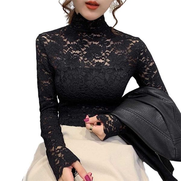 autumn women thin black t shirt turtleneck long sleeve slim lace crochet patchwork tee wdc6074 220810, White
autumn women thin black t shirt turtleneck long sleeve slim lace crochet patchwork tee wdc6074 220810, White