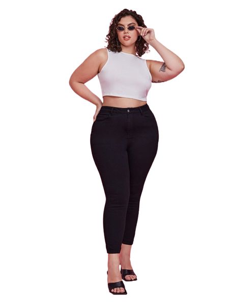 plus solid pocket skinny jeans h3ps#, Blue
plus solid pocket skinny jeans h3ps#, Blue