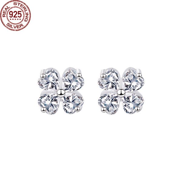 s925 sterling silver jewelry clover zircon earrings charms female minority desig, Golden
s925 sterling silver jewelry clover zircon earrings charms female minority desig, Golden