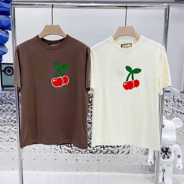 2022 spring summer europe italy cherry tee embroidery t shirt men women fashion cotton tshirt, Black;brown
2022 spring summer europe italy cherry tee embroidery t shirt men women fashion cotton tshirt, Black;brown