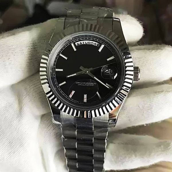 men's watch sapphire glass black dial automatic mechanical movement stainless steel male wristwatch, Slivery;brown
men's watch sapphire glass black dial automatic mechanical movement stainless steel male wristwatch, Slivery;brown