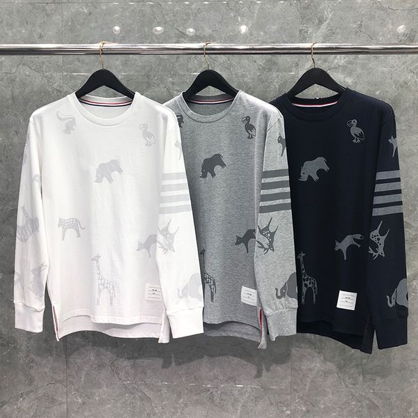 animals jacquard men's t shirt long-sleeved 4-bar stripe casual tees spring fashion designer 100% cotton crew neck blouse high street w, White;black
animals jacquard men's t shirt long-sleeved 4-bar stripe casual tees spring fashion designer 100% cotton crew neck blouse high street w, White;black