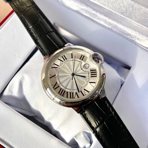men watches quartz movement watch 42mm waterproof fashion business wristwatches wristwatch montre de luxe, Slivery;brown
men watches quartz movement watch 42mm waterproof fashion business wristwatches wristwatch montre de luxe, Slivery;brown