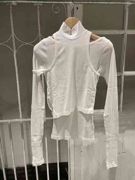 women's t-shirt irregular design long sleeve t-shirt women's french spring summer hollow out fashion two piece jacket trend, White
women's t-shirt irregular design long sleeve t-shirt women's french spring summer hollow out fashion two piece jacket trend, White