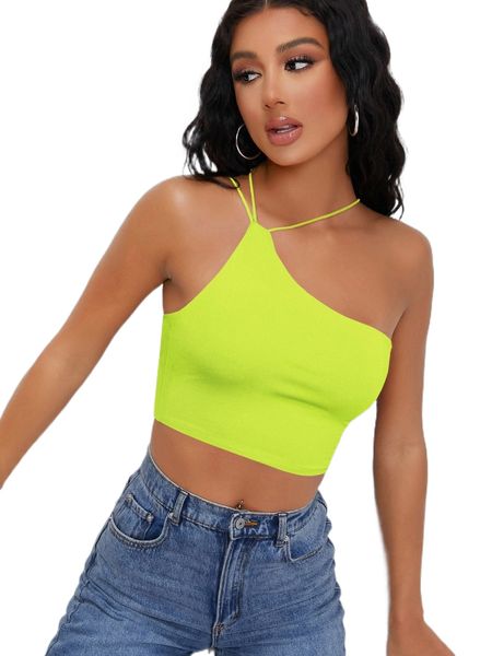 bae neon lime one shoulder solid crop 47hn#, White
bae neon lime one shoulder solid crop 47hn#, White