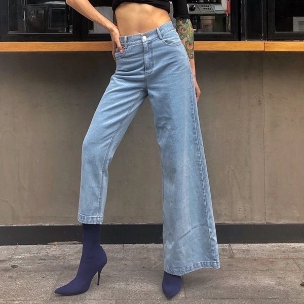 twotyle summer irregular denim flare pants for women high waist slim jeans female fashion clothes streetwear y200417, Blue
twotyle summer irregular denim flare pants for women high waist slim jeans female fashion clothes streetwear y200417, Blue