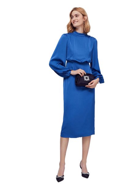 fitted balloon sleeve dress without belt c8qk#, Black;gray
fitted balloon sleeve dress without belt c8qk#, Black;gray