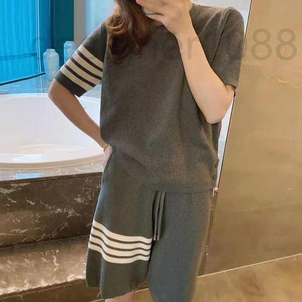 two piece dress designer 2022 summer new four bar suit short sleeve t-shirt pants men's and women's tb waffle ug5m, White
two piece dress designer 2022 summer new four bar suit short sleeve t-shirt pants men's and women's tb waffle ug5m, White