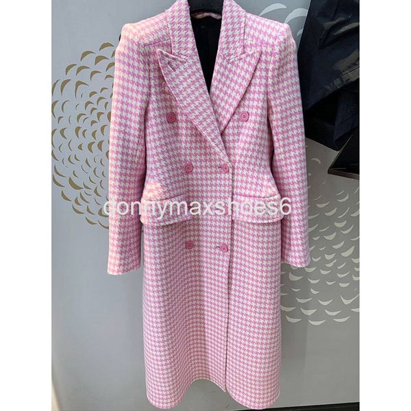 women's wool & blends winter style fashionable temperament thousand bird lattice wool coat double breasted suit collar long, Black
women's wool & blends winter style fashionable temperament thousand bird lattice wool coat double breasted suit collar long, Black