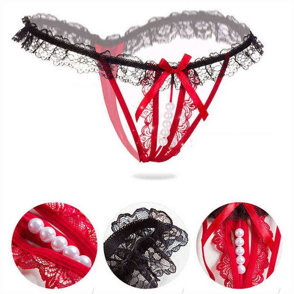 female underwear lace seamless thongs women's pants pearl g-string women crotchless breathable sleepwear summer panties w220324, Red;black
female underwear lace seamless thongs women's pants pearl g-string women crotchless breathable sleepwear summer panties w220324, Red;black