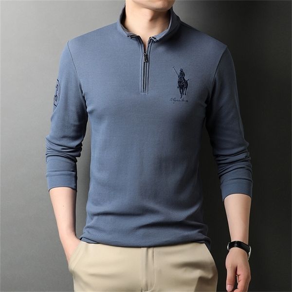 mens pure cotton long sleeve polo shirts half zipper trendy brand golf t-shirts spring and autumn designer clothes 220421, White;black
mens pure cotton long sleeve polo shirts half zipper trendy brand golf t-shirts spring and autumn designer clothes 220421, White;black