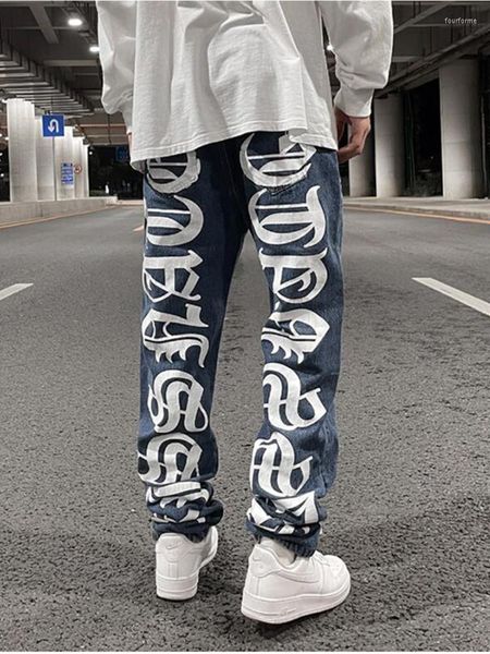 men's jeans distressed denim men high street hip hop boyfriend baggy designer pants goth, Blue
men's jeans distressed denim men high street hip hop boyfriend baggy designer pants goth, Blue