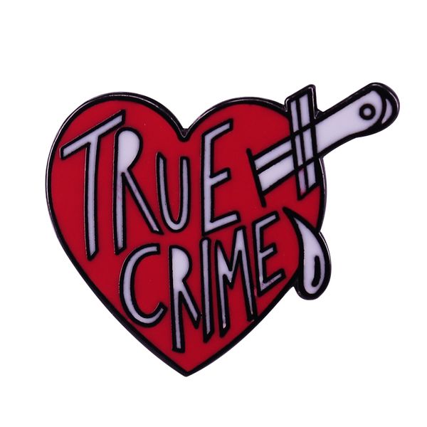 true crime enamel pins serial killer murder stories badge knife into the heart brooch, Blue
true crime enamel pins serial killer murder stories badge knife into the heart brooch, Blue