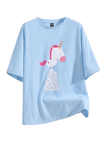 x dinomike drop shoulder unicorn print tee v0uo#, White
x dinomike drop shoulder unicorn print tee v0uo#, White