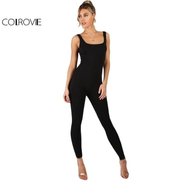 colrovie black bodycon jumpsuit women sleeveless brief slim basic tank jumpsuits fashion scoop neck skinny jumpsuit y200422, Black;white
colrovie black bodycon jumpsuit women sleeveless brief slim basic tank jumpsuits fashion scoop neck skinny jumpsuit y200422, Black;white