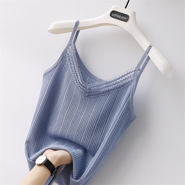 summer style lace stitching ice silk camisole vest women's v-neck sleeveless sweater outer wear loose 220519, White
summer style lace stitching ice silk camisole vest women's v-neck sleeveless sweater outer wear loose 220519, White