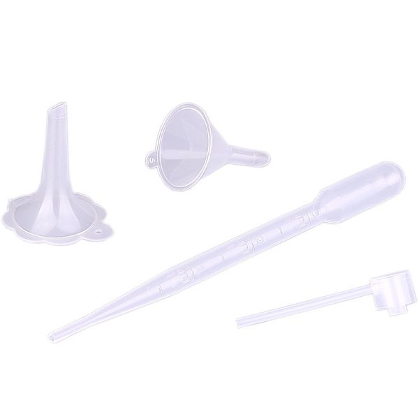 liquid essential oil toner filling dropper empty bottle perfume packing tools transparent mini plastic small funnels
liquid essential oil toner filling dropper empty bottle perfume packing tools transparent mini plastic small funnels