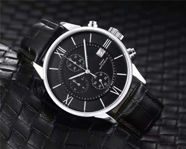 2022 fashion business polished case quartz leather strap multifunctional watch, Slivery;brown
2022 fashion business polished case quartz leather strap multifunctional watch, Slivery;brown